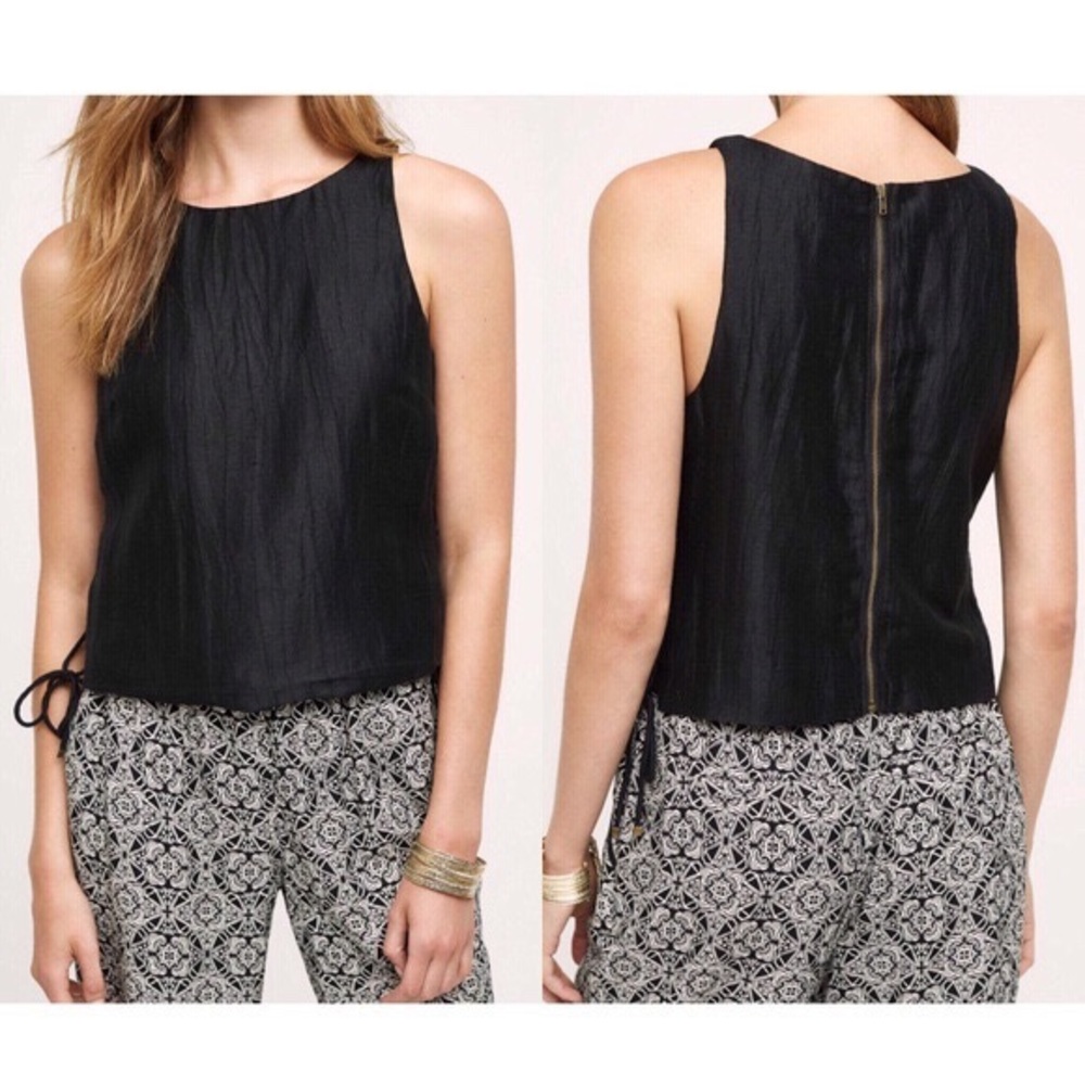 Anthropologie black side lace top by HD in Paris